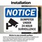 Signmission Dumpster Under 24 Hour Surveillance, 7 in W x Rectangle, Vinyl Decal OS-2PACK-NS-D-57-L-15546 - alternate 5